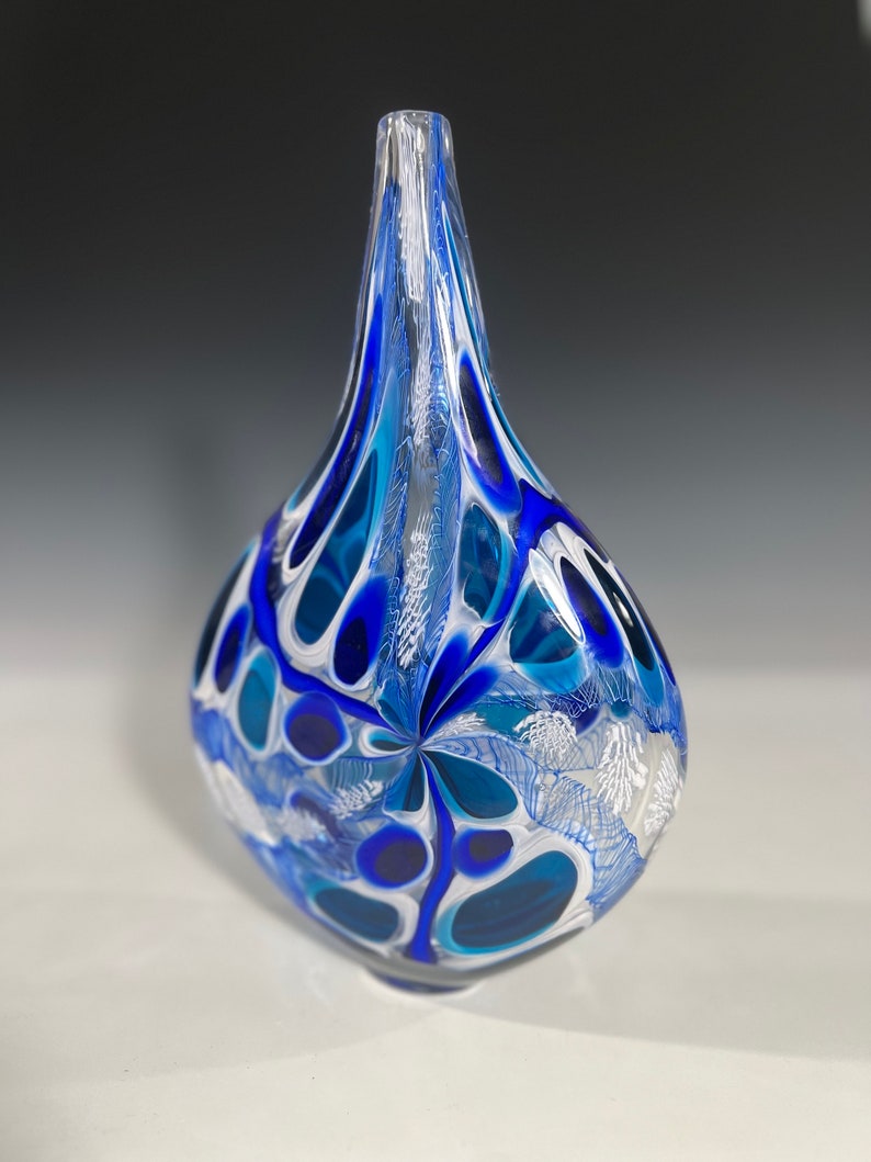 Cobalt White Switch Axis Vase by John Gibbons image 2