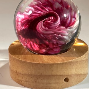 Glass Marble - Pink Vortex - John Gibbons