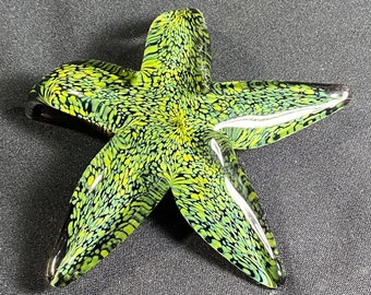 Hand Blown Glass Starfish - Dappled Sunshine Starfish - 5.5 inch - Handmade Glass Art by John Gibbons
