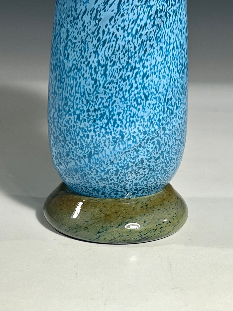 Aqua Glass Mushroom Jar by Glass Artist John Gibbons image 6