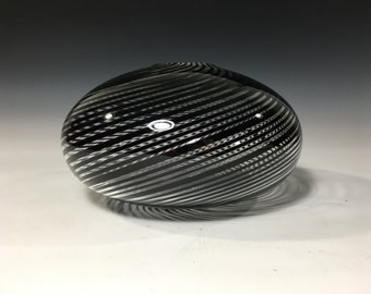 Vertigo Vase Blown glass Vase with an optical illusion center piece MADE TO ORDER