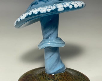 Mushroom Glass - Cloudy Blue - John Gibbons