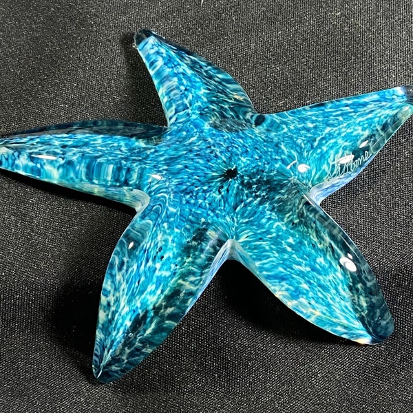 Hand Blown Glass Starfish KaPow! - Starfish - 5.5 inch - Handmade Glass Art by John Gibbons