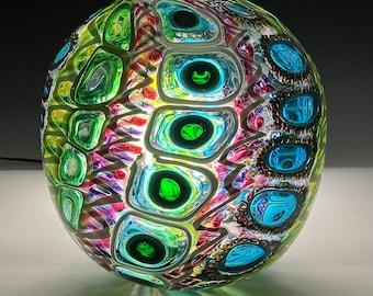 Glass Vase - Sea Collage Orb - John Gibbons