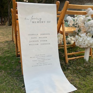 Cartello "Matrimonio Riservato", 38x127 cm, decorazione in tela per sedia da matrimonio, decorazione per matrimonio. Cartello ricordo personalizzato, in lino LL03004