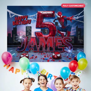 Spiderman Birthday Backdrop, Spiderman Party Decor for Boys, Spidey Theme Birthday, Amazing Spiderman Favors, Spidey Friends Decoration
