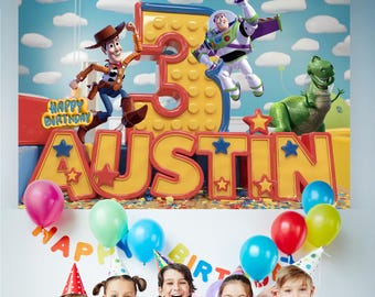 Toy Story Birthday Backdrop, Toystory Party Supplies, Buzz Lightyear Woody, Toy Story Decor, Custom Toy Story, Buzz Birthday
