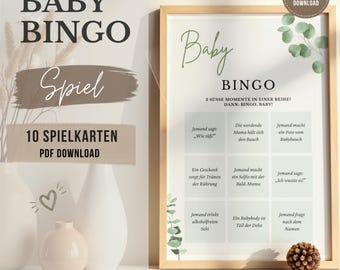 Baby Bingo | Baby Shower Game | Baby Shower Gift | Expectant Mother | Baby Shower Games PDF | Pregnancy | Gender Reveal Party Game | GPD-136