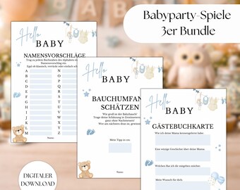Juego para baby shower, juego para baby shower, regalo para baby shower, juegos para rellenar en PDF, bebé, juego de adivinanzas, juego para revelar el género del bebé, GPD-116