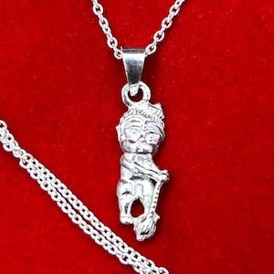 925 Sterling Silver Hindu God Lord Bal Hanuman Pendant Religious Locket Unisex Gifting Jewelry
