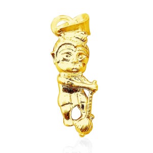 18K Gold Plated Bal Hanuman Pendant: Sterling Silver God Locket