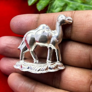 Home Décor 925 Sterling Silver Camel Statue, Handcrafted White Metal Camel, Silver Article, Mini Camel Statue, Silver Figurine