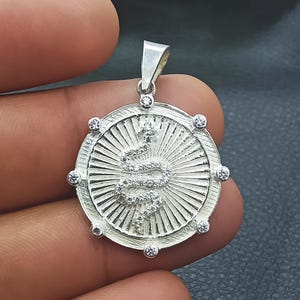 925 Sterling Silver Coiled Snake Pendant Necklace – Stylish Serpent Locket for Men & Women | Gothic, Spiritual, and Trendy Jewelry Gift
