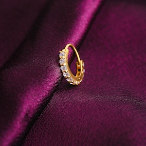Diamant Nasenring, Gold Nasenring Nath, Bollywood Nath, Piercing erforderlich, Braut Nath