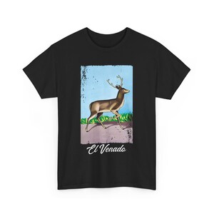 Vintage El Venado T-Shirt, Mexikanische Lotteriekarte Unisex T-Shirt, Grafisches Baumwollshirt, Lustiges Geschenk, Casual Wear, Party Top, Retro Humor Mode