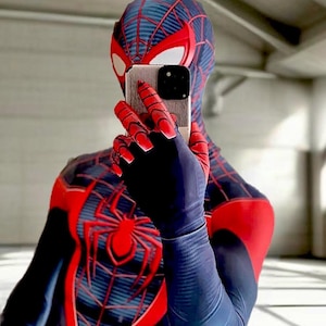 Spiderman Costume - Miles Morales Cosplay Jumpsuit - Black Spiderman Costume