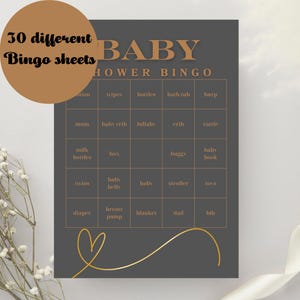 Baby shower Bingo - Baby shower party - Baby bingo game - Printable Shower Game - Instant Download -Bingo printable - Baby shower activity