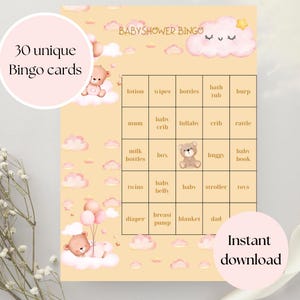 Baby shower Bingo - Baby shower party - Baby bingo game - Printable Shower Game - Instant Download -Bingo printable - Baby shower activity