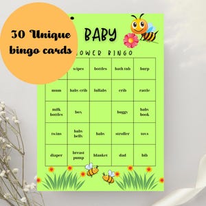 Baby shower Bingo - Baby shower party - Baby bingo game - Printable Shower Game - Instant Download -Bingo printable - Baby shower activity