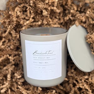 Beachside Trail Candle - Coconut Wax Candle, 8oz Wooden Wick