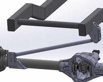 Track Bar Bracket Upper and lower kit - Frame Side and axle side - DXF Files