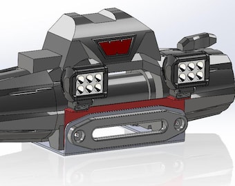 Winch Fairlead Mounted Light Bracket - DXF Files