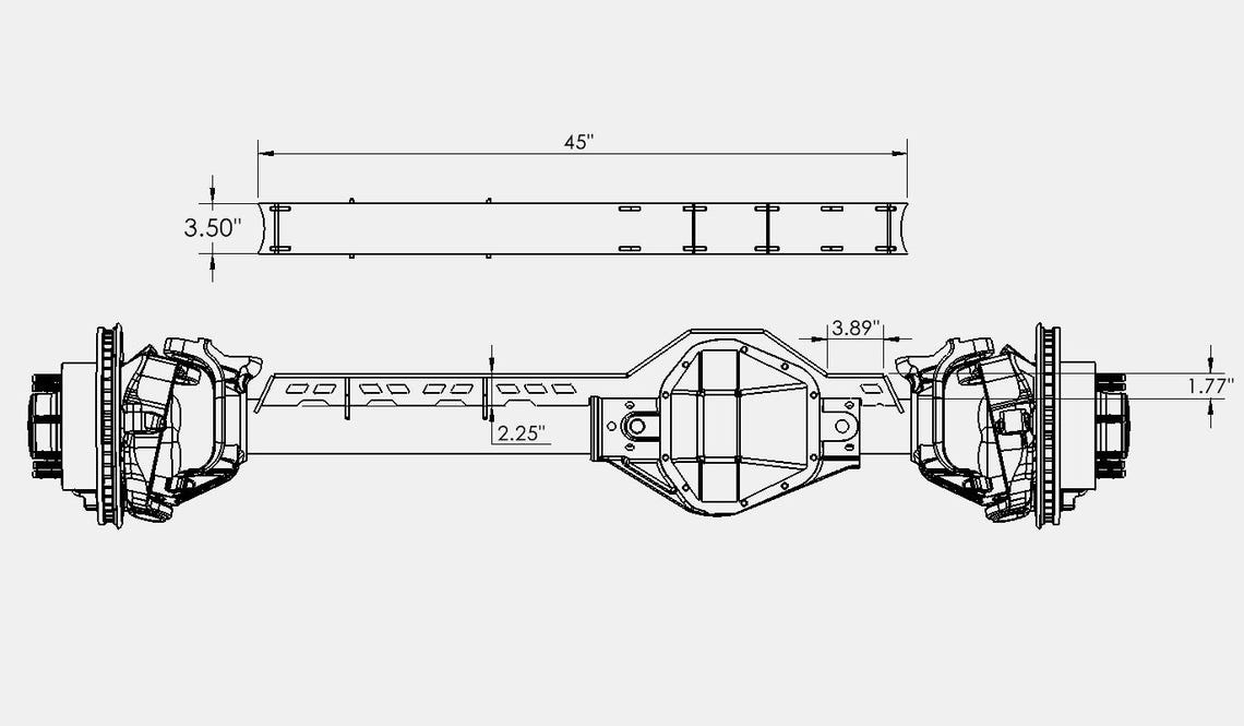 2005+ Ford Super Duty Dana 60 Low Profile Axle Truss – DXF Files - Etsy
