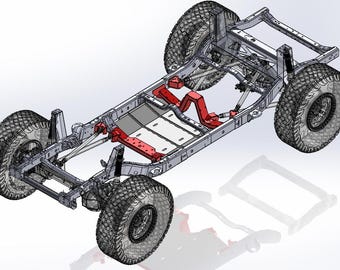 JKU 3-Link Front & Triangulated 4-Link Rear Long Arm Bracket Kit – DXF Files
