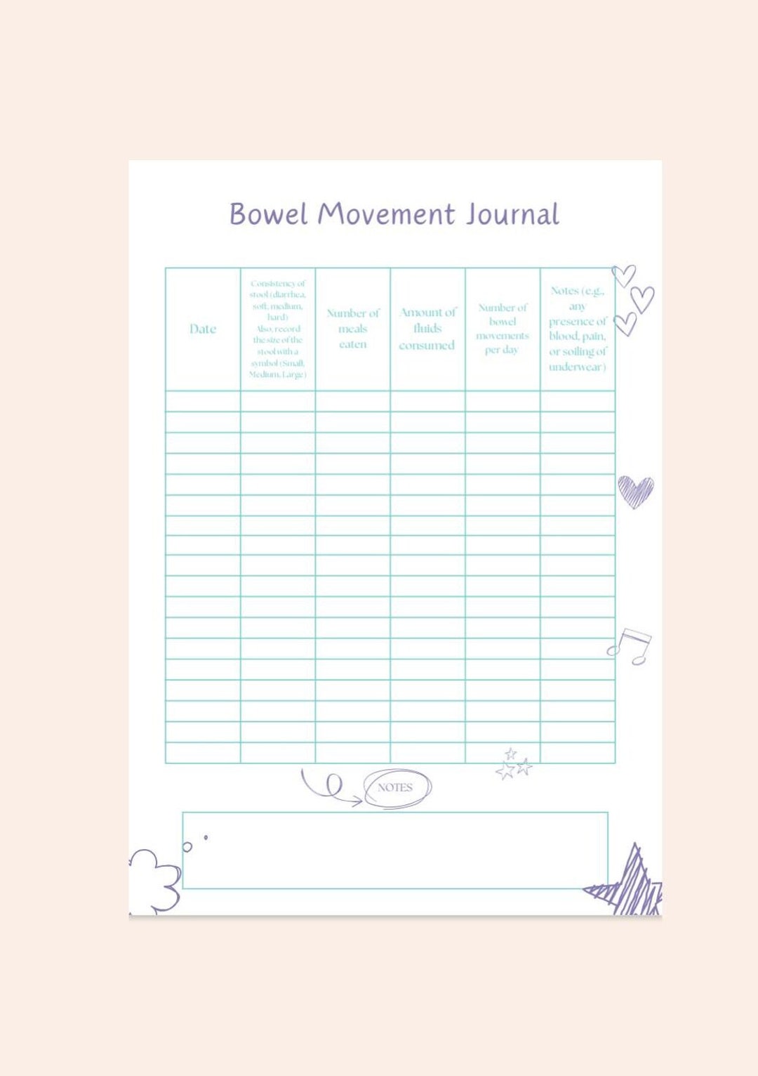 bowel-movement-journal-track-your-digestive-health-etsy