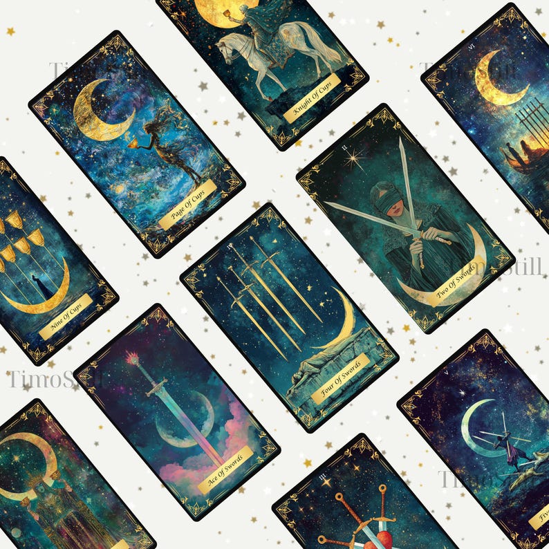 Cosmic Tarot Deck Tarot Deck With Guidebook 78 Custom Tarot Cards ...