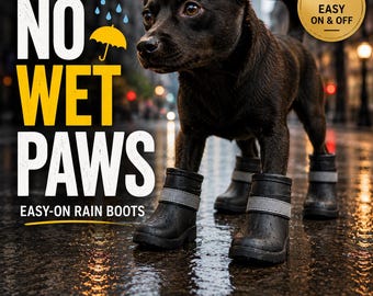 Waterproof Small Dog Rain Boots | Non-Slip Shoes Paw Protection for Tiny Extra Small & Small Dogs