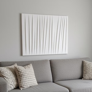 Strukturierte Gips Wandkunst: Minimalistisches Zen Dekor
