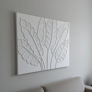 Strukturierte Gips Wandkunst: Minimalistisches Zen Dekor