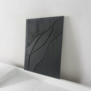 Textured Plaster Wall Art: 3D Abstract Canvas Painting, Boho Decor