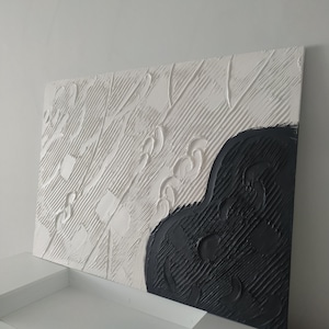 Strukturierte Gips Wandkunst: Minimalistisches Zen Dekor