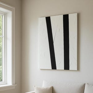 Strukturierte Gips Wandkunst: Minimalistisches Zen Dekor