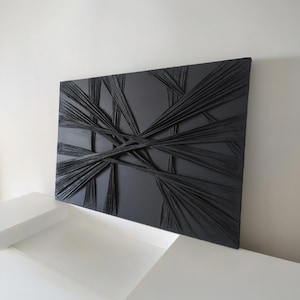 Quadro murale in gesso testurizzato: dipinto astratto 3D su tela, arredamento boho.