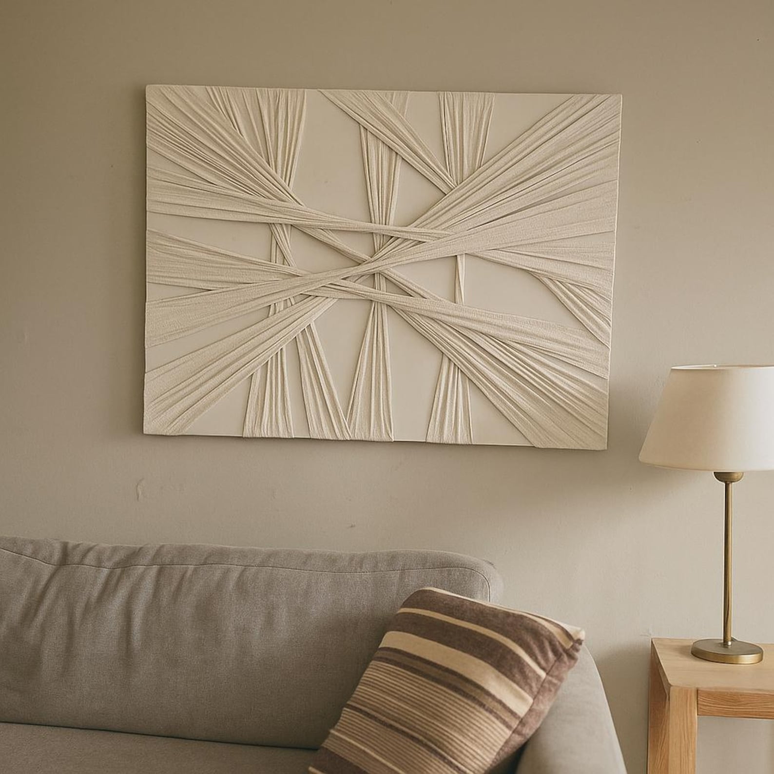 View of Textured Plaster Wall Art: Minimalist Scandi Zen Decor - Etsy