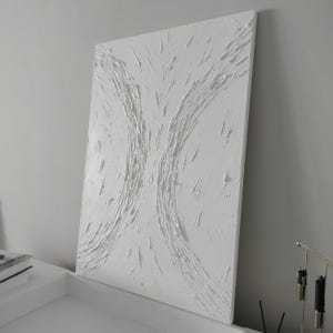 Strukturierte Gips Wandkunst: Minimalistisches Zen Dekor