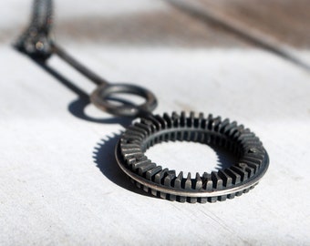 Bubble Blower Silver Statement Steampunk Necklace For Men and Women
