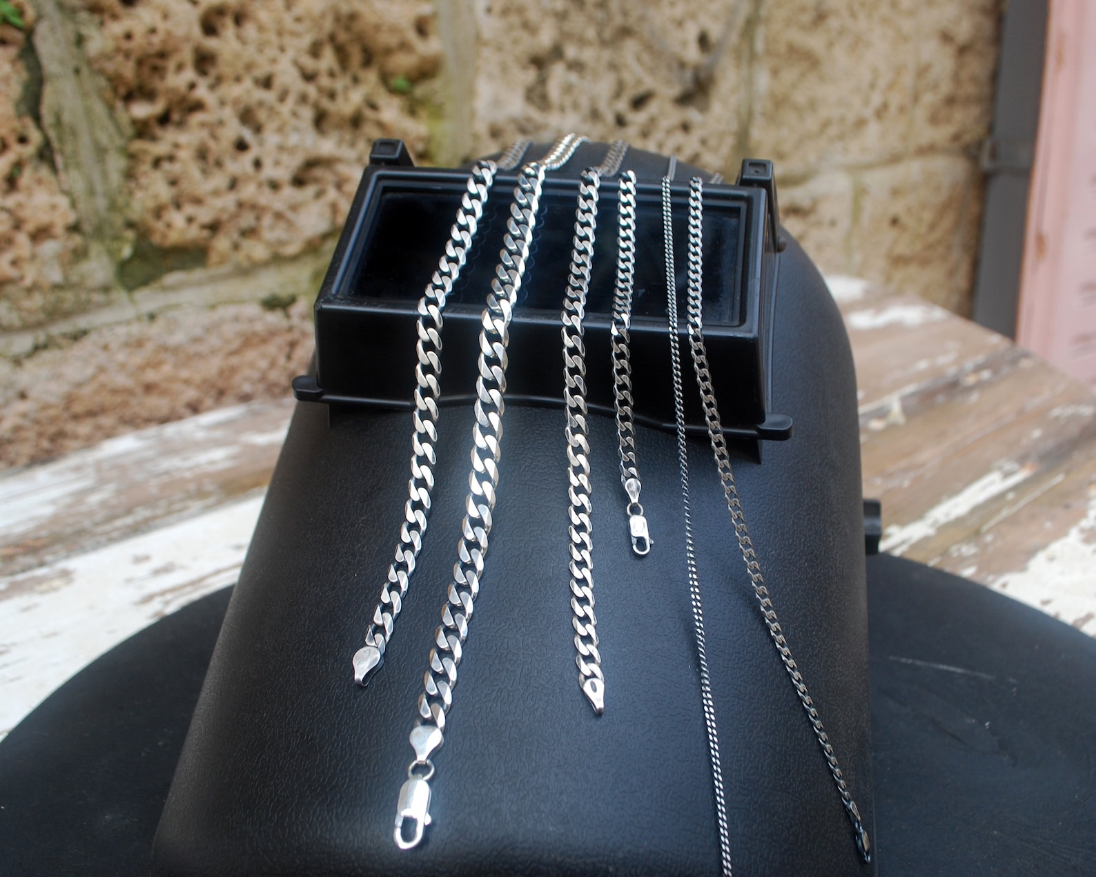 Curb Chain-panzer-6.5w-mens Silver Chain-cool-basic Silver Chain-mens ...