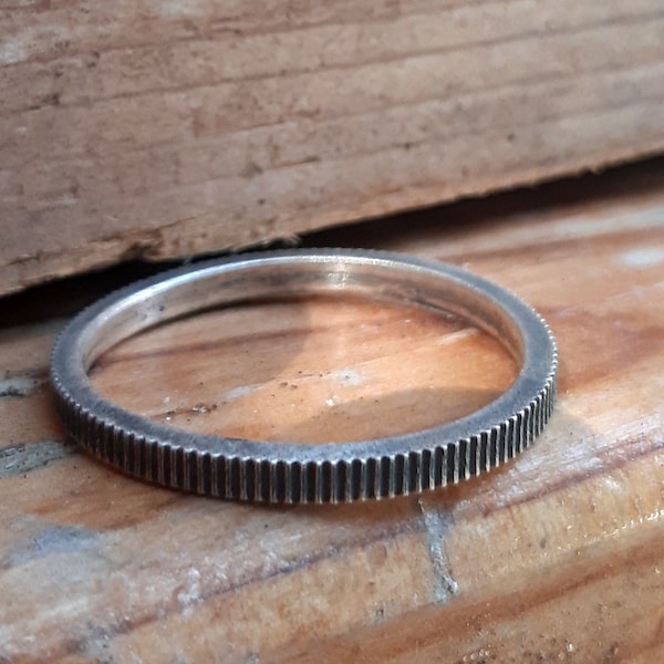 Eser-Silver Coin Cog Ring Personnalisé Fait à la main Bijoux de style urbain-10-MJ