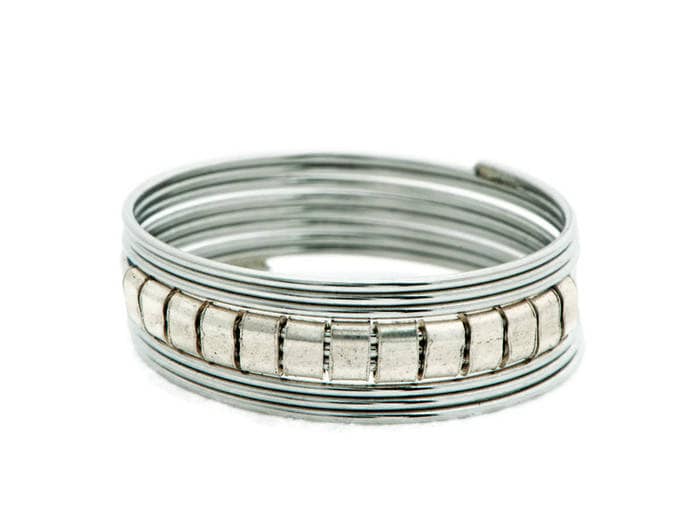 Slinky ring-Silver stripe-Spring Ring-Spinning Ring-kinetic | Etsy