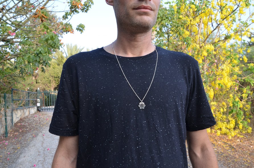 Honeycomb Owl-Owl-Owl Necklace-Silver Owl-Industrial Jewelry-Urban Jewelry-Urban Safari-Urban Wisdom