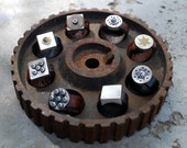 Vierkant hoofd leer Ring-alternatief leer ring-vierkant zilveren Signet Ring-vierkant Mens Signet-industrieel ontwerp-stoom punk lederen Ring-MJ