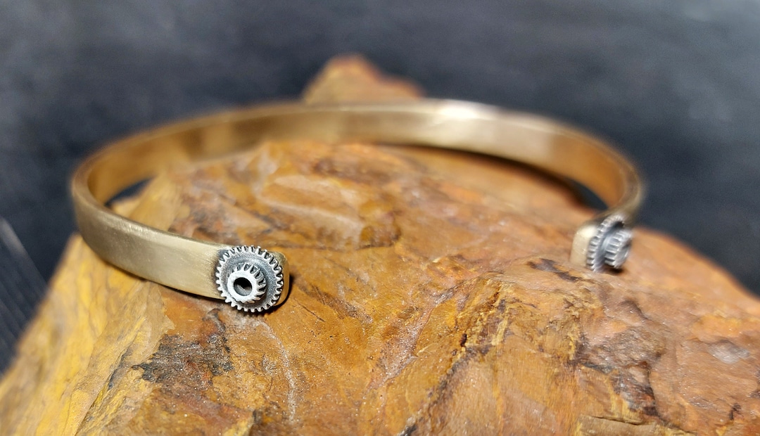 Cogs Eyes-brass Cuff- Men Cuff-bangle-women Cuff-brass Bracelet ...