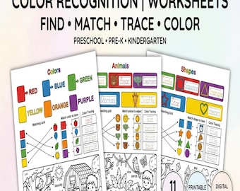 English Worksheets for Preschool & Kindergarten, Alphabet, Numbers, Vocabulary, ESL Printable