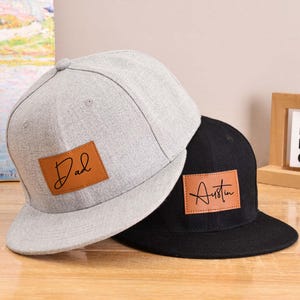 Personalized Father and Son Hats, Dad and Baby Matching Hats, Custom Snapback Hat with Name, Toddler Cap, Adult Kid Hat,Gift for Dad,Dad Hat