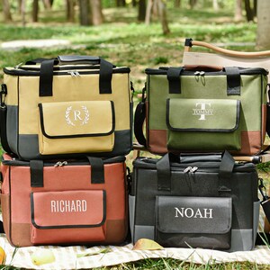 Personalisierte Groomsmen Kühltasche, Groomsmen Geschenke Bier Kühltasche, individuell bestickte Kühltasche, Picknick-Tasche, Trauzeuge Geschenk, Geschenk für ihn