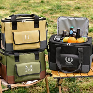 Groomsmen Gifts Cooler Bag, Personalized Beer Cooler Bag, Custom Embroidered Cooler Bag, Outdoor Picnic Ice Bag, Best Man Gift, Gift for Him